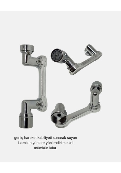 Mey İthalat Dönebilir Musluk Başlığı Lavabo Temizliği Ve El-yüz Yıkamada Maksimum Rahatlık