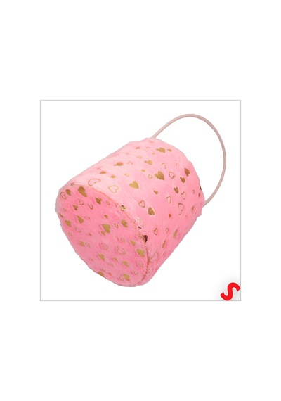 Susle Baby Hortum Saplı Kalpli Pembe Pelüş Kutu Orta Boy - 14 Cm