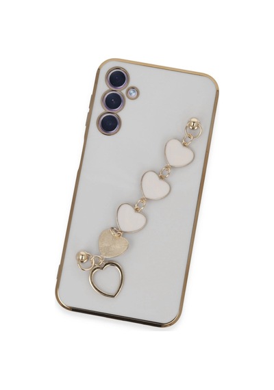 Samsung Uyumlu Galaxy A24 4g Kılıf Esila Silikon Beyaz/