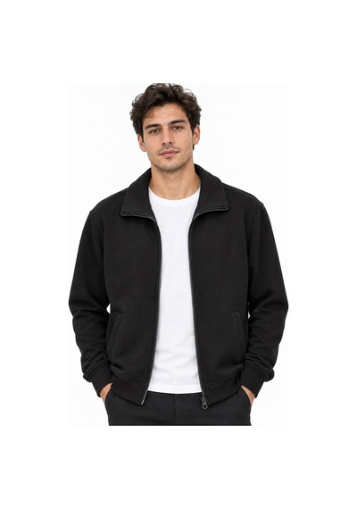 Classics Men Tam Fermuarlı Yakalı Ceket - 7772 Siyah
