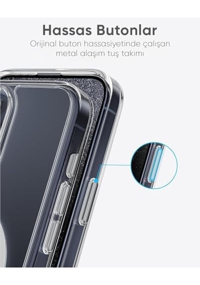 İphone 17 İçin Origin+ Serisi Magsafe İle Uyumlu Crystal Clear Ultra Şeffaf Hybrid Materyal Kılıf Yarı Yumuşak Yarı Sert Dayanıklı Kılıf Kapak Ultra Şeffaf, 17 50 x 22