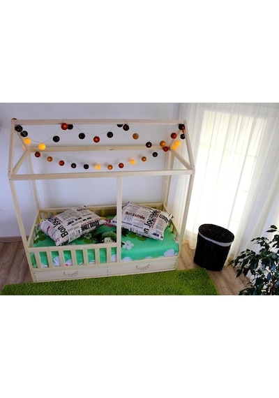 Markaawm Markaawm Montessori Çocuk Yatak Doğal Ahşap 90X190 Karyola Buse Akçaağaç
