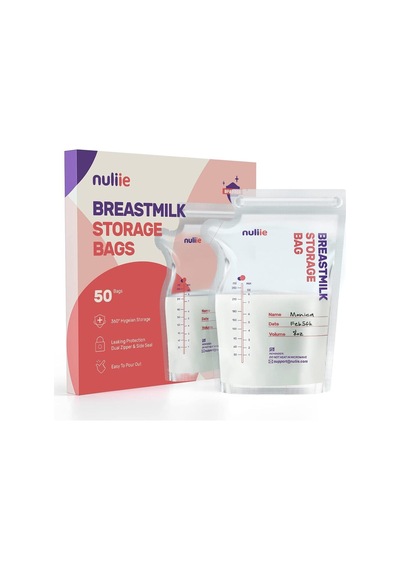 Nuliie 50 Adet Anne Sütü Torbası, 250 Ml Bpa Içermez, Dondurulabilir, Çift Fermuarlı Emzirme Aksesuarları