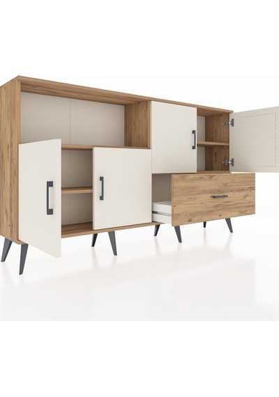 Arges Konsol 4 Raflı Tek Çekmeceli 4 Kapaklı 176x30x99 Çam-aytaşı Çam-aytaşı/çam Arges Konsol 4 Raflı Tek Çekmeceli 4 Kapaklı 176x30x99 Çam-aytaşı Çam-aytaşı/çam