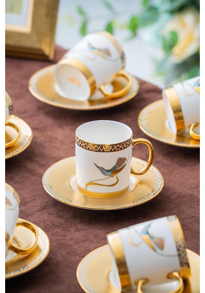 Acar Stork 6 Kişilik Kahve Fincanı Takımı - 90 Ml renkli