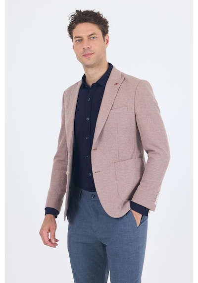 İmza Düz Örme Pamuklu 6 Drop Slim Fit Ceket 1002250114 Koyu Vizon