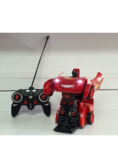 Oyuncak Şimşek Mcqueen Uzaktan Kumandalı Robota Dönüşen Araba