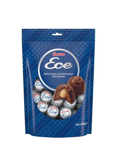Ülker Ece Fındıklı Ve Fındık Kremalı Sütlü Çikolata 350 G 3'lü Paket