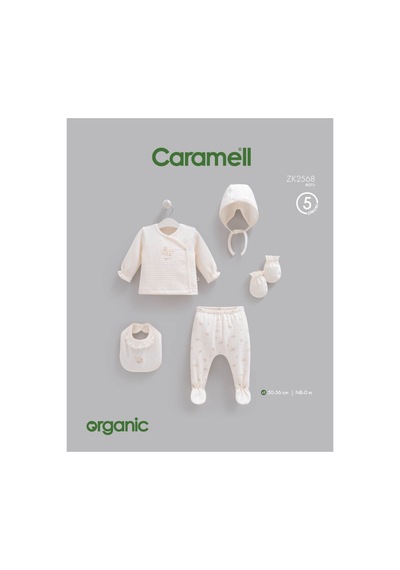 Altıntaş Baby Caramell Organic Tiny Baby 5'li Hastane Çıkışı Set Tiny Baby Ekru Tiny Baby Ekru