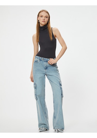 Koton Boğazlı Atlet Kolsuz Slim Fit Antrasit 5wal30013ık Antrasit