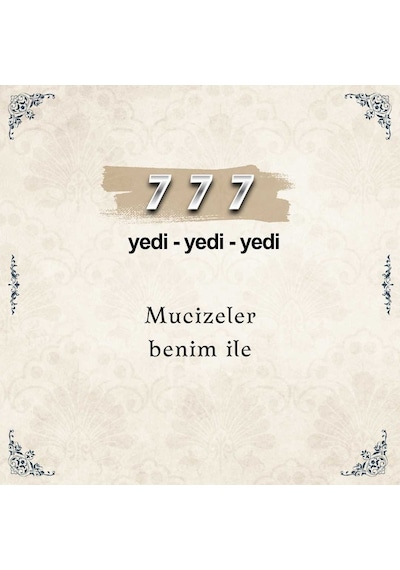 777 Mucizeler Sayı Sekansı Anahtarlık M4