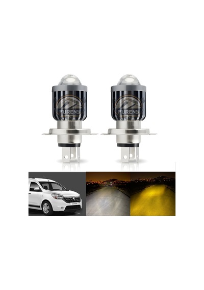 Dacia Dokker Için Uyumlu Şimşek Etkili Mercekler Led Xenon Far Çift Renkli