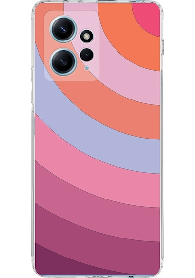 Xiaomi Redmi Note 12 4g Uyumlu Kamera Korumalı Renk Cümbüşü F Tasarımlı Şeffaf Kılıf