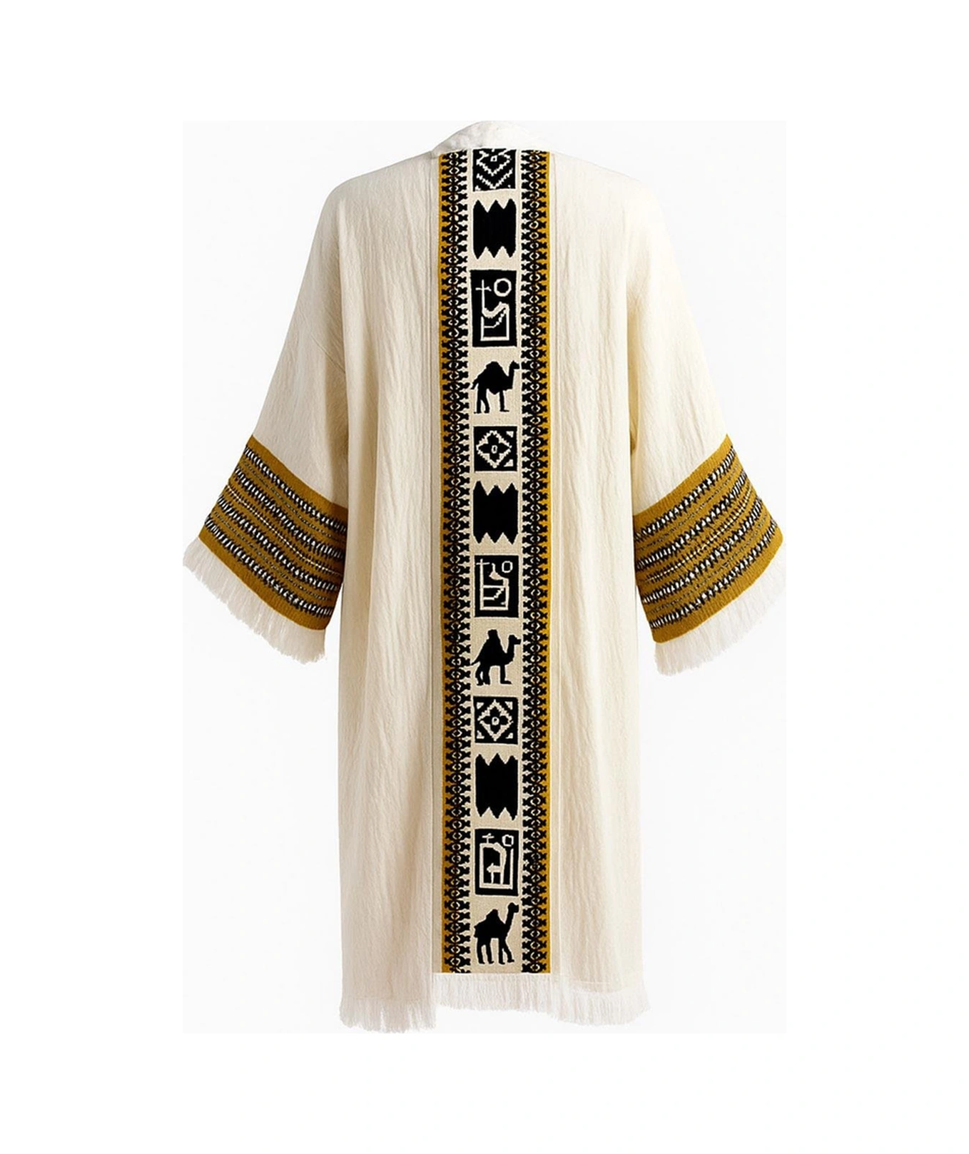 Brandsmithshop Natural Symbol Nomad Kimono- Altın Ton Çok Renkli
