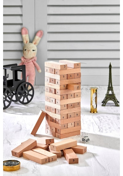 Totteriq Sayılı Jenga Numaralı Denge Oyunu