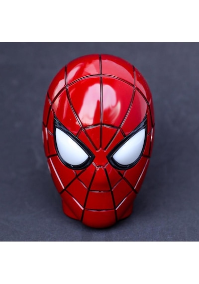 Spiderman Örümcek Adam Kablosuz Bluetooth Hoparlör Stereo Hoparlör Led Işık Kırmızı