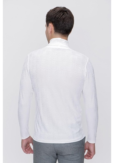 Efor Ts 775 Slim Fit Ekru Basic T-shirt Ekru