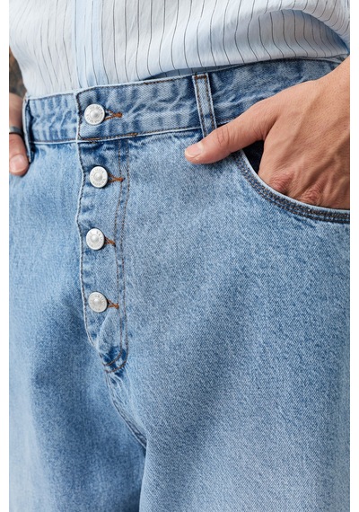 Vamos Barrel Fit Jeans Açık Mavi