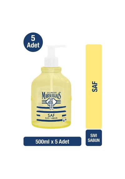 Le Petit Marseillais Saf Sıvı Sabun Zeytinyağı 500 Ml X5 Avantajlı Paket Acı Badem
