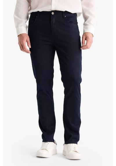 Defacto Slim Fit Dar Kesim Dar Paça Pantolon B2089ax25aunv91 Lacivert