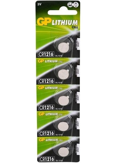 Gp Cr1216 3 Volt Lityum Pil 5 Li Paket