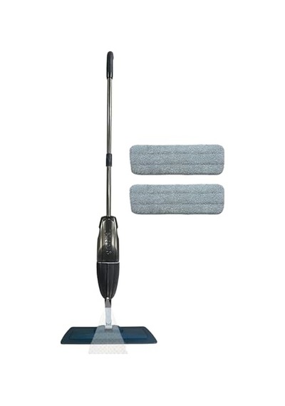 Grothe Wipe Sprey Mop Gri 2 Mop Bezli Tıpasız Sistem 700 Cc Su Hazneli Mikrofiber Parke Mermer Fayans İçin Üretici Garantili Açık Bej