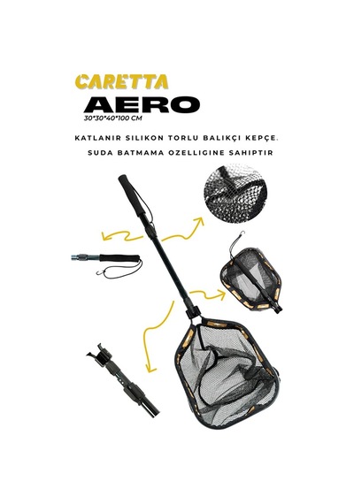 Caretta Aero Batmaz Silikon Torlu Balıkçı Kepçesi