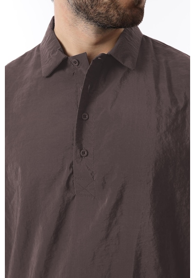 Madmext Füme Oversize Rahat Kesim Kısa Kollu Gömlek 6744