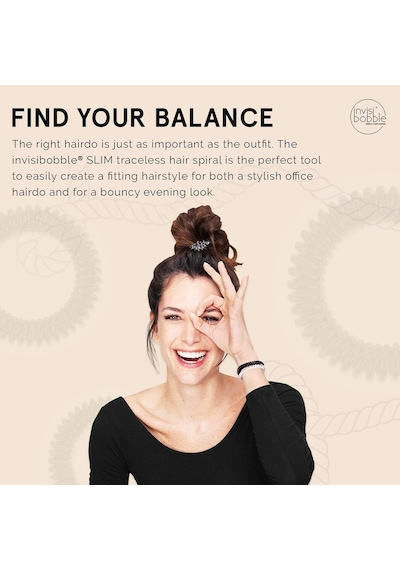 Invisibobble Slim True Black Askılı Paket Saç Lastiği Diğer
