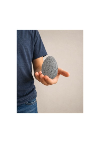 Alvera Dönüşen Ejderha Yumurtası 3d Baskı Twisty Fidget Oyuncağı-gri