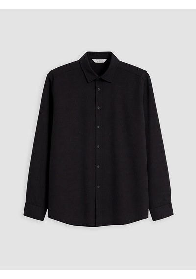 LC Waikiki Lc Waıkıkı Siyah Regular Fit Oxford Erkek Gömlek