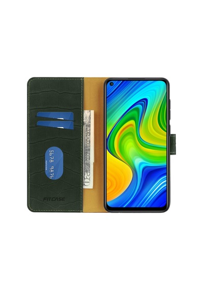 Xiaomi Redmi Note 9 Kilif Kroko Desen Kapakli Cüzdanli 489990448