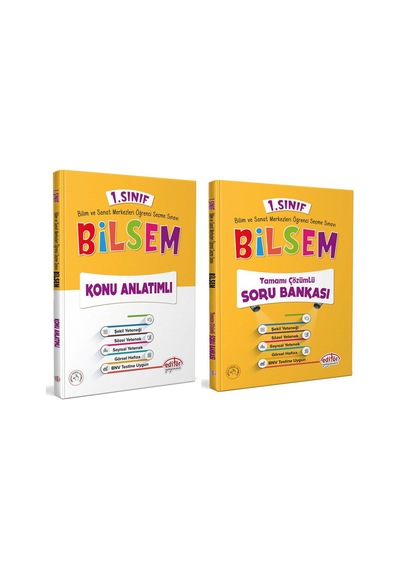 Editör 1. Sınıf Bilsem Konu Ve Soru Bankası Seti 2 Kitap