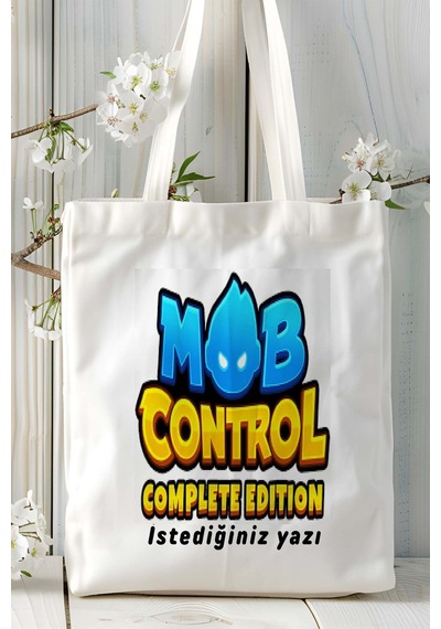 Art Hediye Mob Control Mobil Oyun Baskılı Bez Çanta Omuz Çantası Kişiye Özel Model 1 Çok Renkli