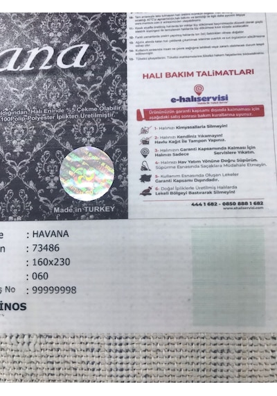 Merinos Halı Havana 73486 060 Serisi Salon Oturma Yatak Odası Halısı Krem