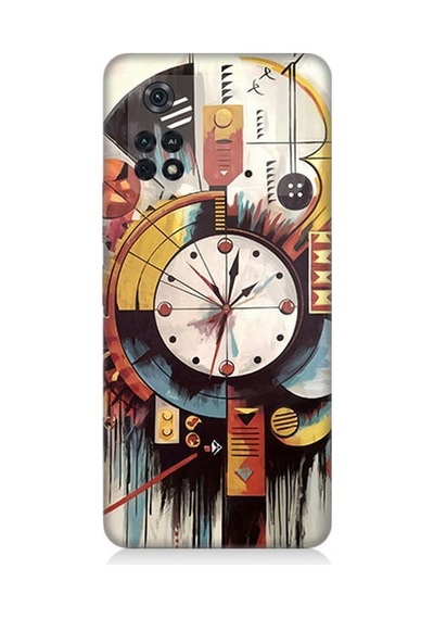Xiaomi Poco M4 Pro Uyumlu Saatlerde Renkli Zamanlar Desenli Silikon Kılıf Çok Renkli