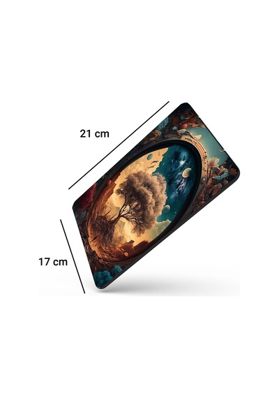 Sonictouch Hinora Hayat Ağacı Kaydırmaz Gaming Oyuncu Dikişsiz Mavi Turuncu Mouse Pad/ped 17x21cm