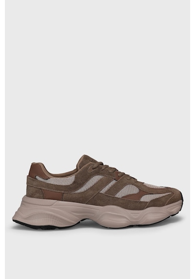 Lufian Mark Erkek Deri Sneaker Ayakkabı Kum Kum 112230240100580 Kum