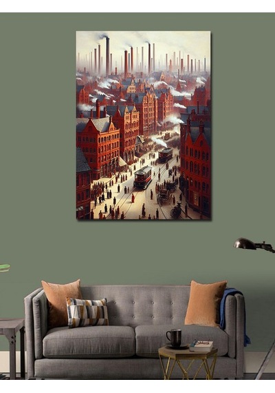 Kanvas Tablo Sanayi Devrimi 70cmx100cm