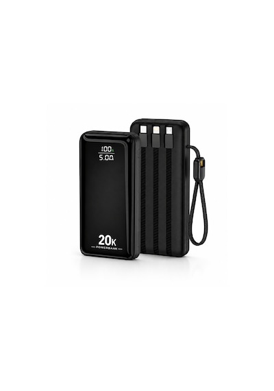 Hepu Hp-ap09 20.000 Mah 22.5w Hızlı Şarj Powerbank Entegre Kablolu Dijital Göstergeli
