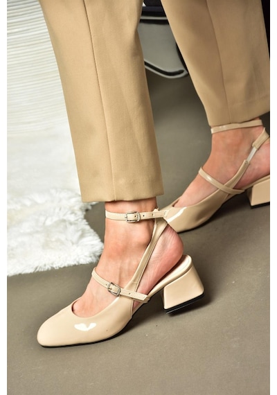Fox Shoes P654137008 Ten Rugan Mary Jane Alçak Topuklu Kadın Ayakkabı Maryjane Ten Rengi