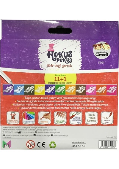 Masaüstü Hokus Pokus 12 Renk Sihirli Keçeli Kalem 5101
