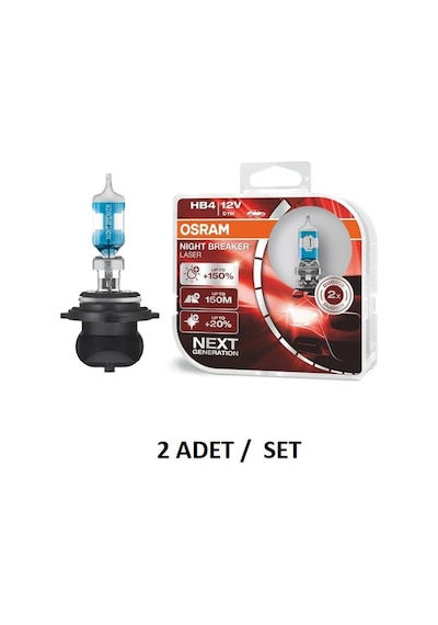 12v Ampul Hb4 51w 9006 %150 Fazla Işık %20 Beyaz Işık Osram 9006nl