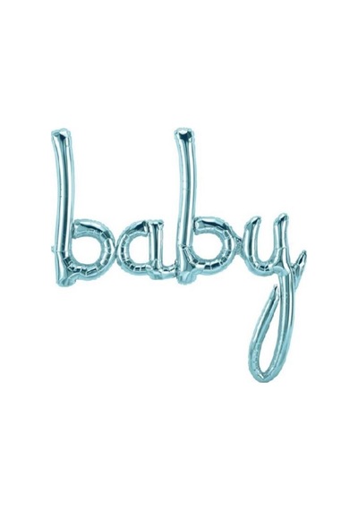 Baby Mavi Folyo Balon Beyaz