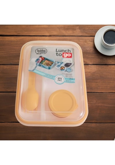 Lunch Togo Bölmeli Beslenme Kabı Sosluk Hazneli Çatal Ve Kaşı...