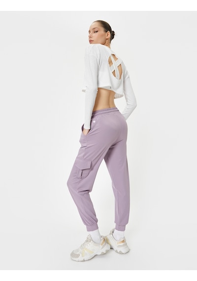 Koton Spor Jogger Eşofman Altı Kargo Cepli Lila 4sak40125nk Lila