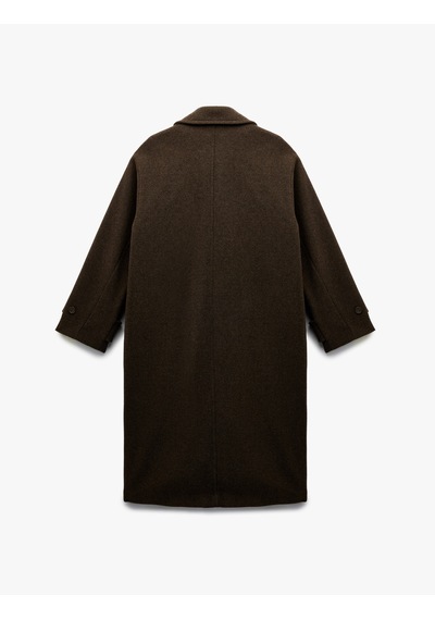 Koton Astarlı Düğmeli Kruvaze Uzun Kollu Oversize Kaşe Kaban Kahverengi 6wak00058ew Kahve Koton Astarlı Düğmeli Kruvaze Uzun Kollu Oversize Kaşe Kaban Kahverengi 6wak00058ew Kahve