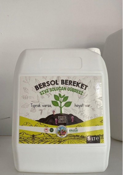 Bersol Bereket Solucan Gübresi 5 Lt Sıvı