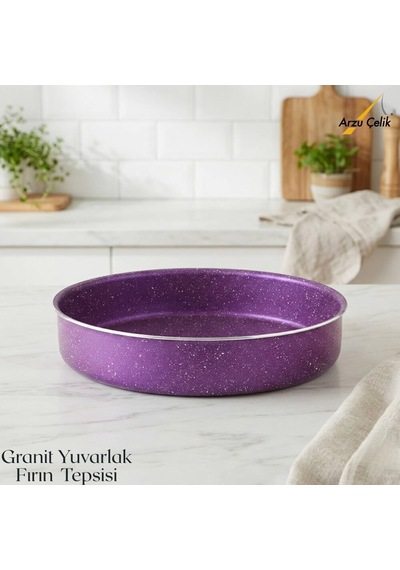 30 Cm Granit Yuvarlak Fırın Tepsisi - Violet Genel