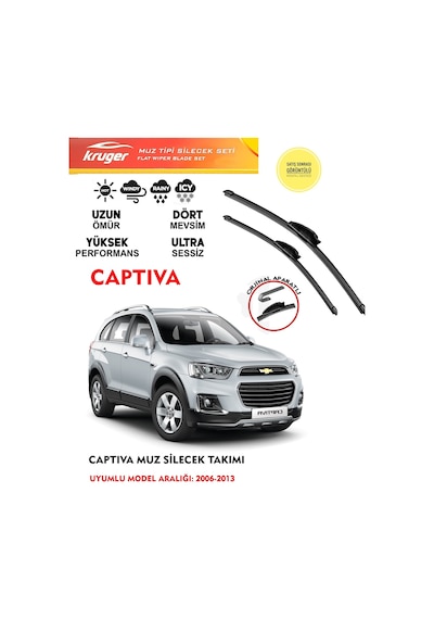 Chevrolet Captiva Ön Muz Silecek Silgi Silgeç . 2007 Model Araca Özel Aparat .